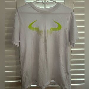 White Nike Men's Tennis Rafael Nadal T-Shirt
